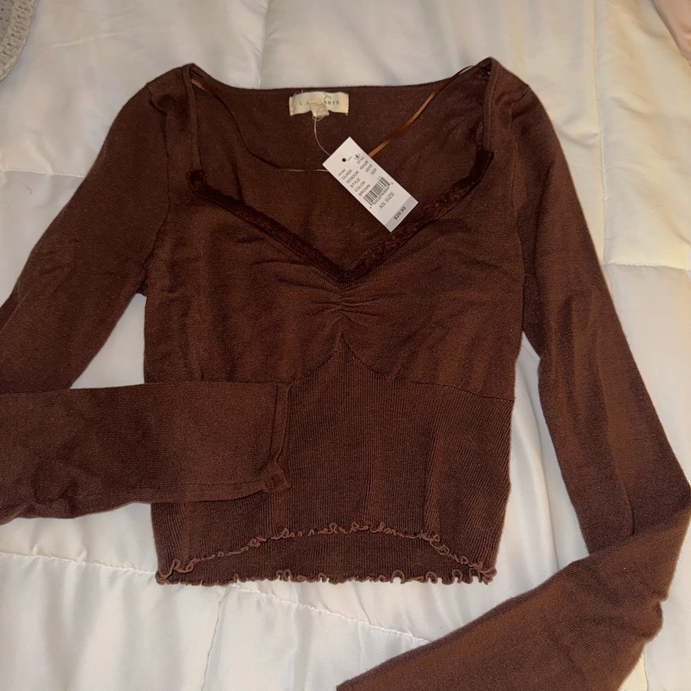 Pacsun Brown Long Sleeve Top NWT